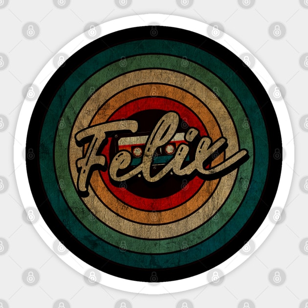 Felix  -  Vintage Circle kaset Sticker by WongKere Store